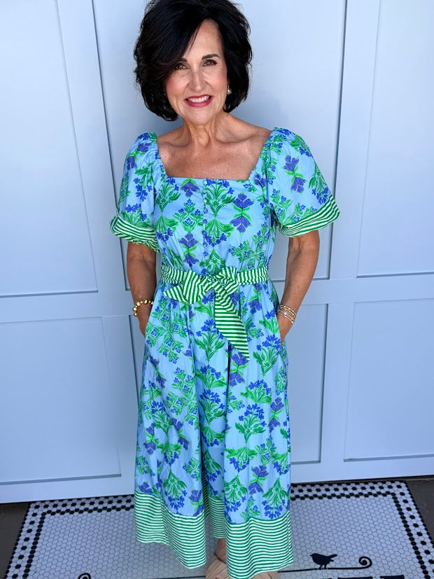 Spring Blossom Midi Dress
