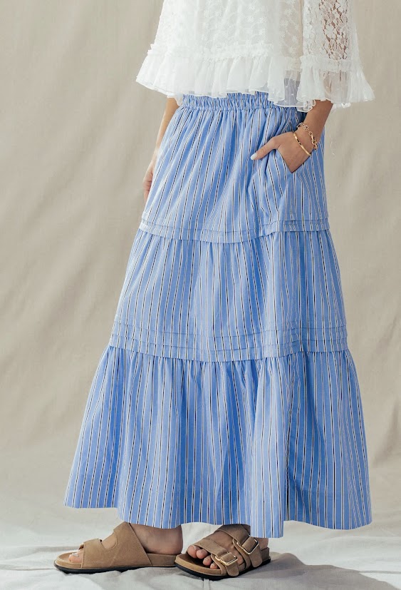 Madison Maxi Striped Skirt