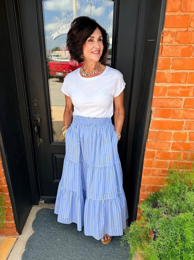 Madison Maxi Striped Skirt