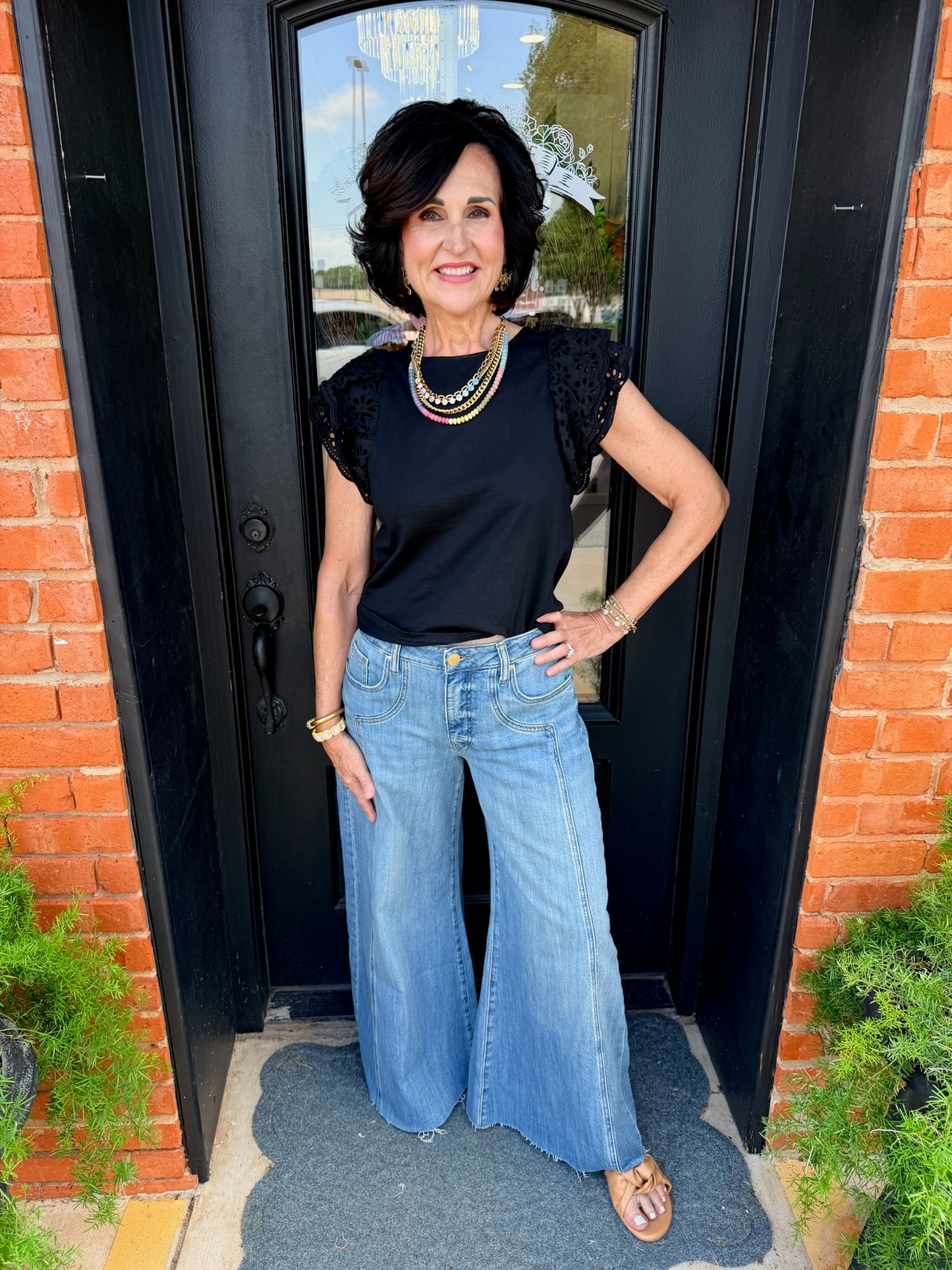 KUT Blake High-Rise Wide Leg Jeans