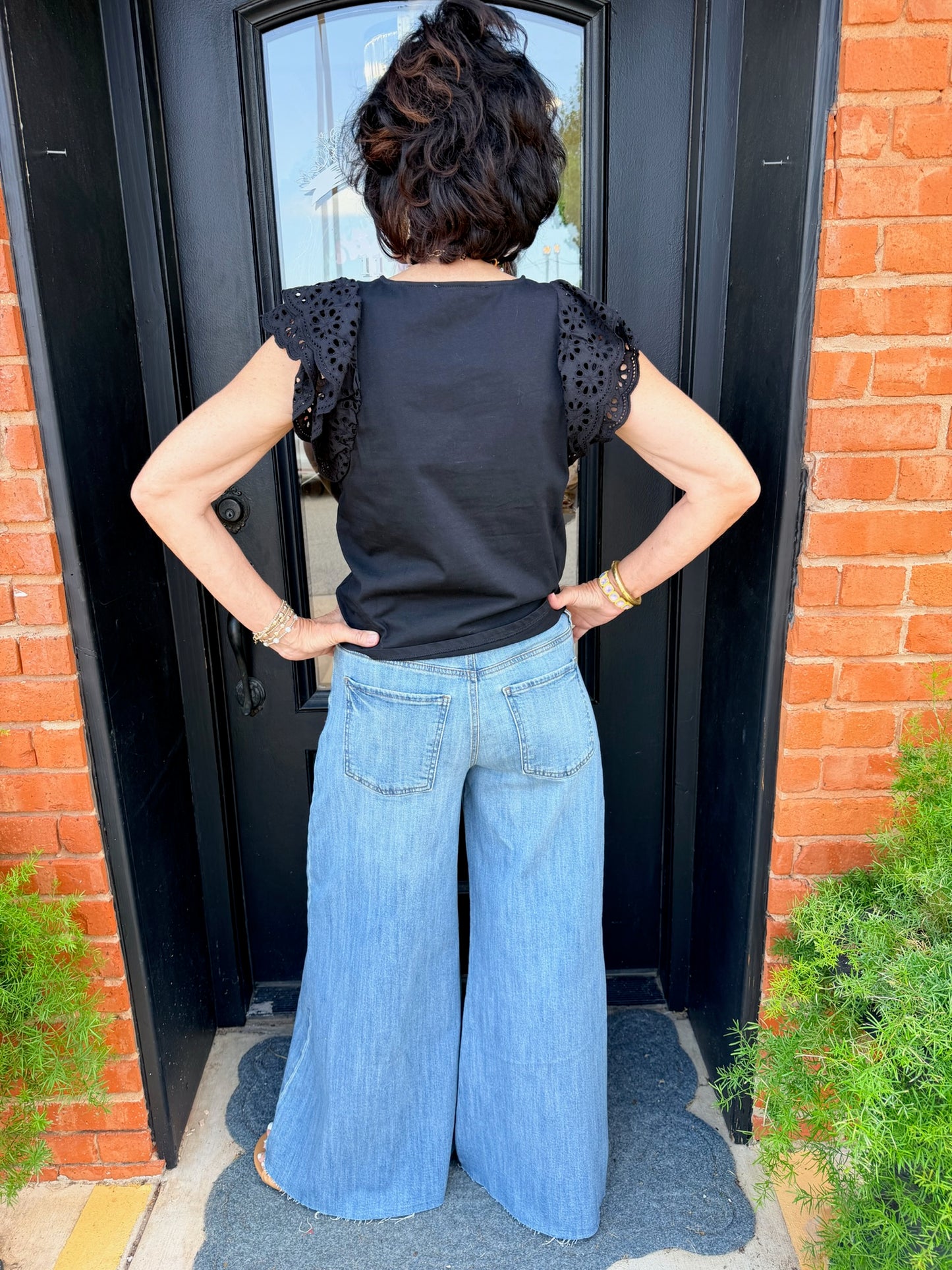 KUT Blake High-Rise Wide Leg Jeans