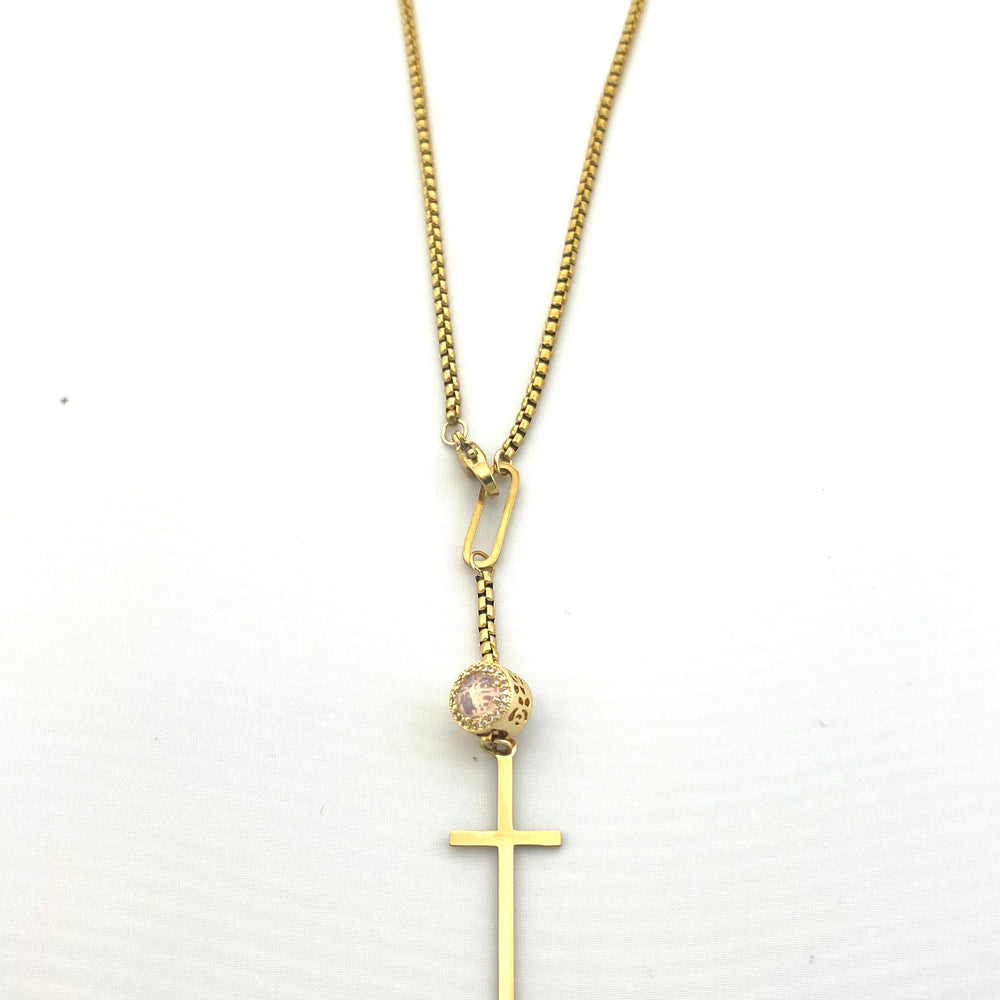 Cross Drop Necklace