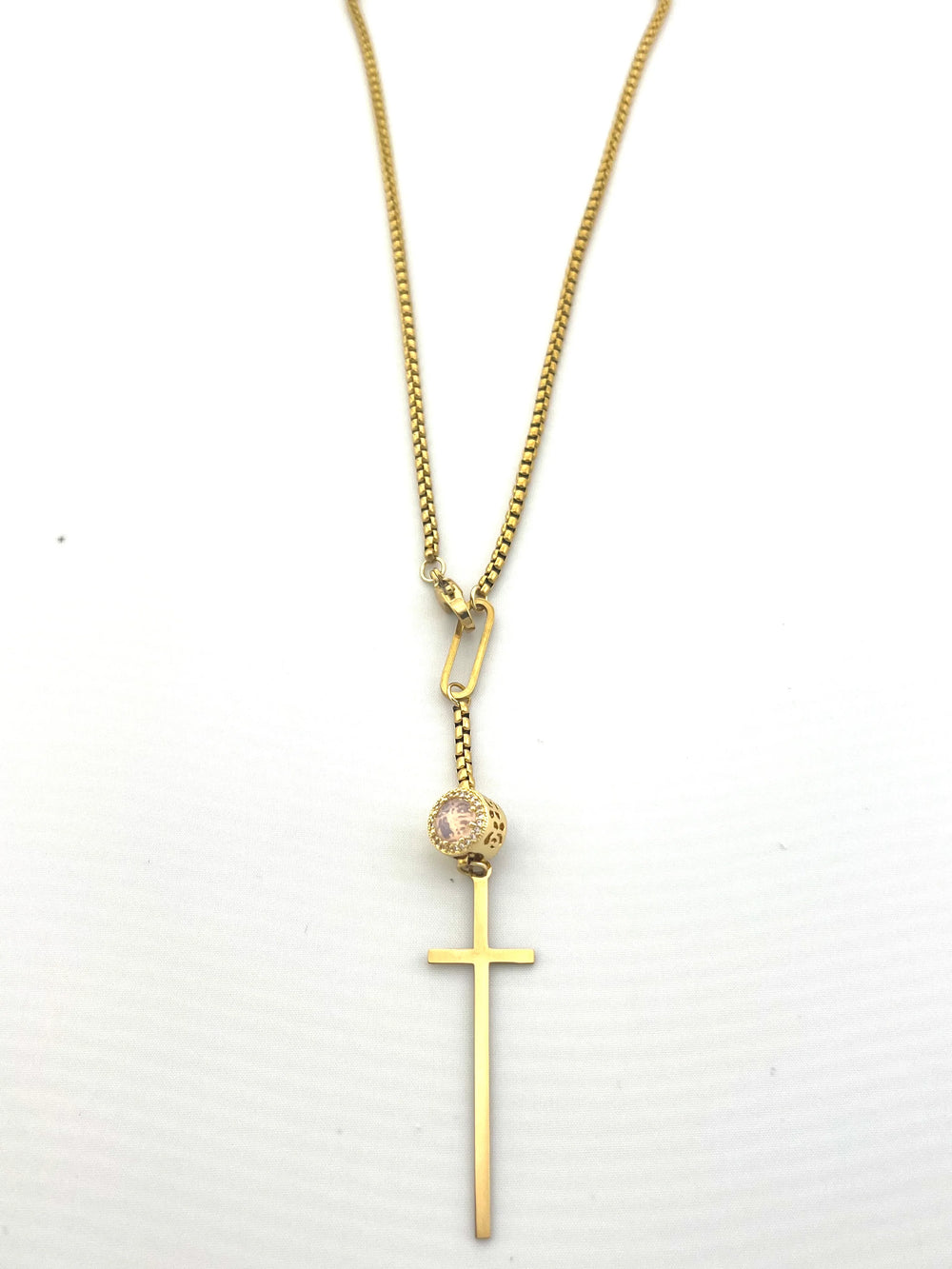 Cross Drop Necklace