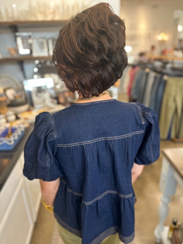 
                      
                        Dark Denim Top
                      
                    