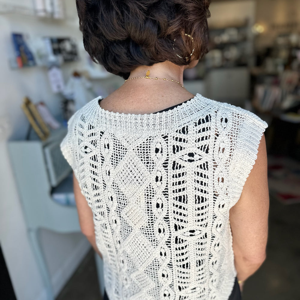 
                      
                        Sand Baroque Crochet Sweater Top
                      
                    