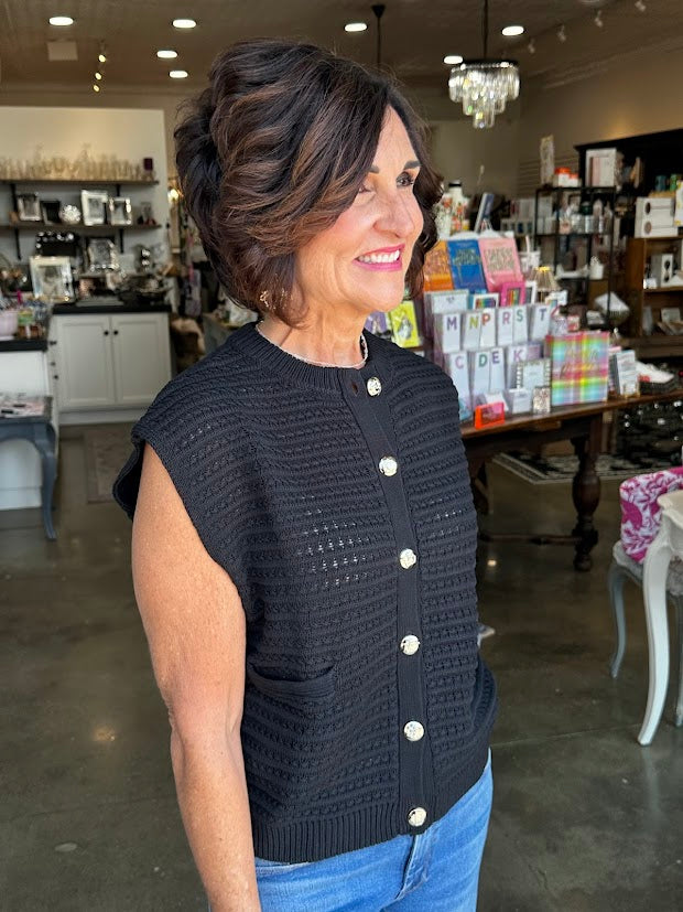 Black Blake Cardigan Sweater