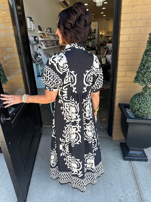 
                      
                        Bianca Block Print Dress
                      
                    