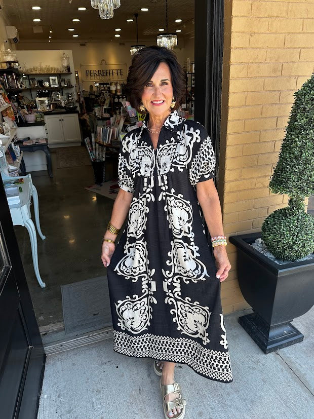 Bianca Block Print Dress