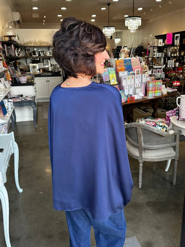 
                      
                        Sawyer Satin Flowy Top
                      
                    