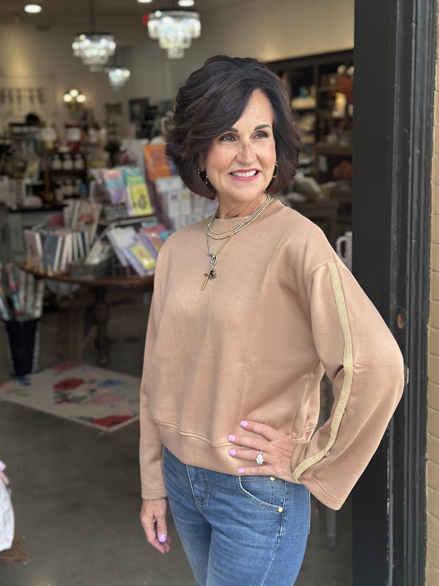 Godiva Gold Trim Top