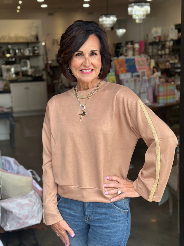 Godiva Gold Trim Top