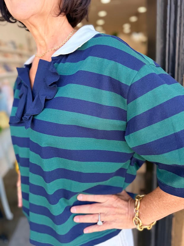 Colette Ruffle Collar Top