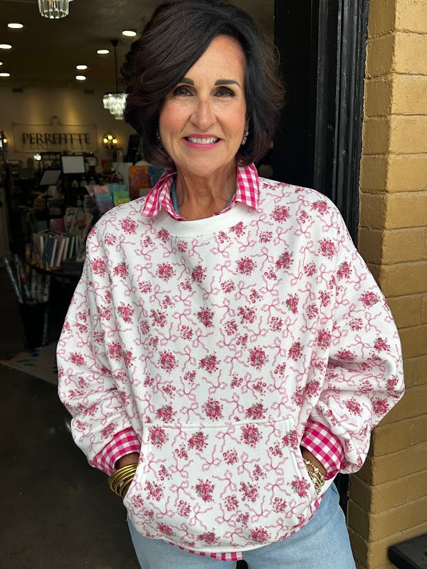 
                      
                        Flora Pink Bow Sweatshirt
                      
                    