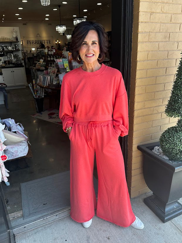 Grapefruit Ribbed Sweatpant
