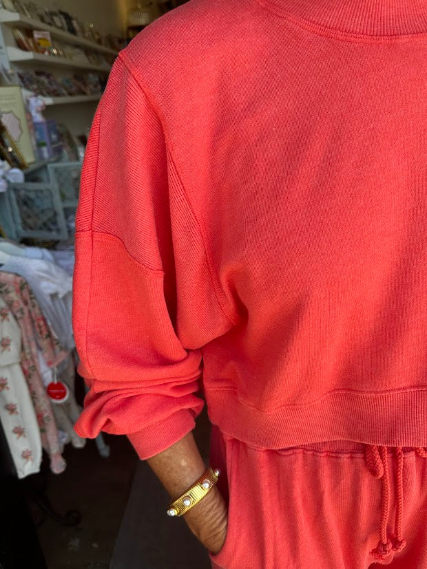 Grapefruit Ribbed Sweatshirt