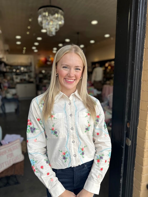 Embroidered Emma Top
