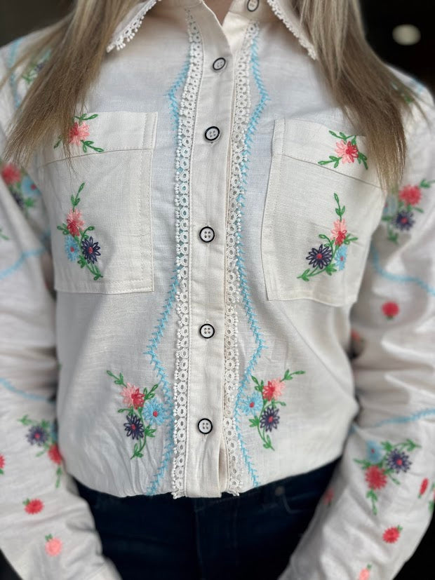 Embroidered Emma Top