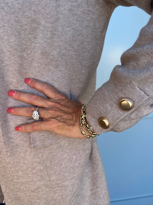 
                      
                        Taupe Open Front Cardigan
                      
                    