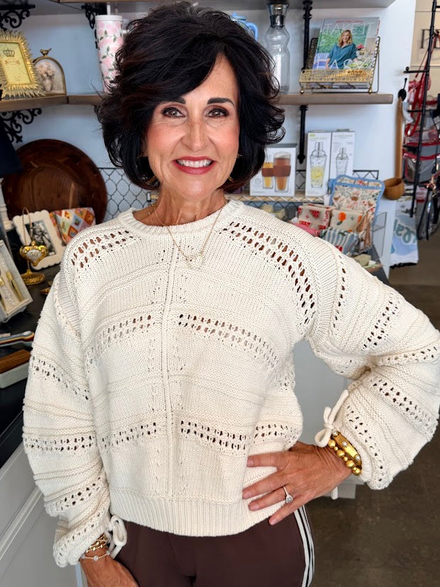 Tied with Love Vanilla Sweater