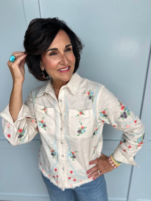 
                      
                        Embroidered Emma Top
                      
                    