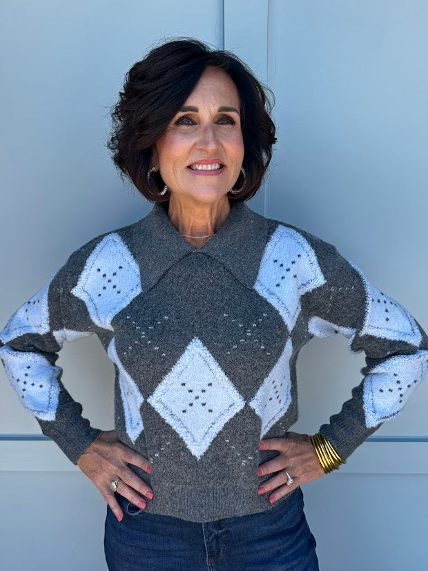 Jackie Diamond Jacquard Sweater