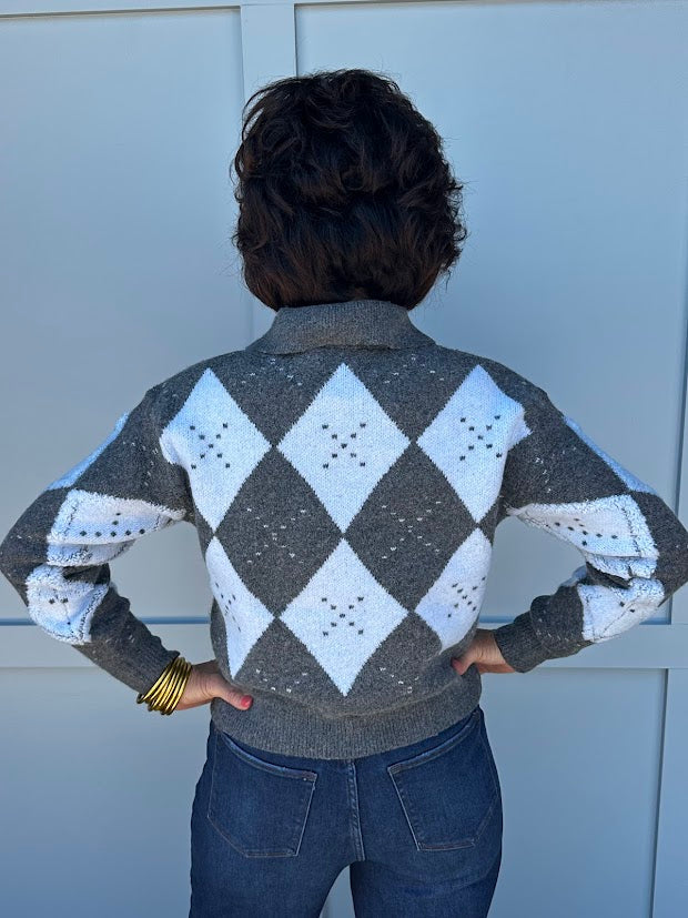Jackie Diamond Jacquard Sweater