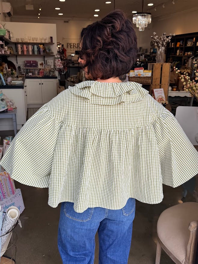 Karlie Check Cape Top
