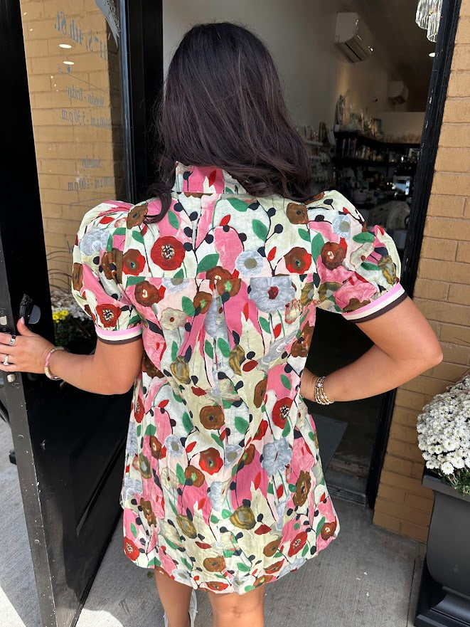 Pink GiGi Floral Dress