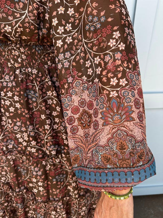 
                      
                        Autumn Chiffon Border Detail Maxi Dress
                      
                    