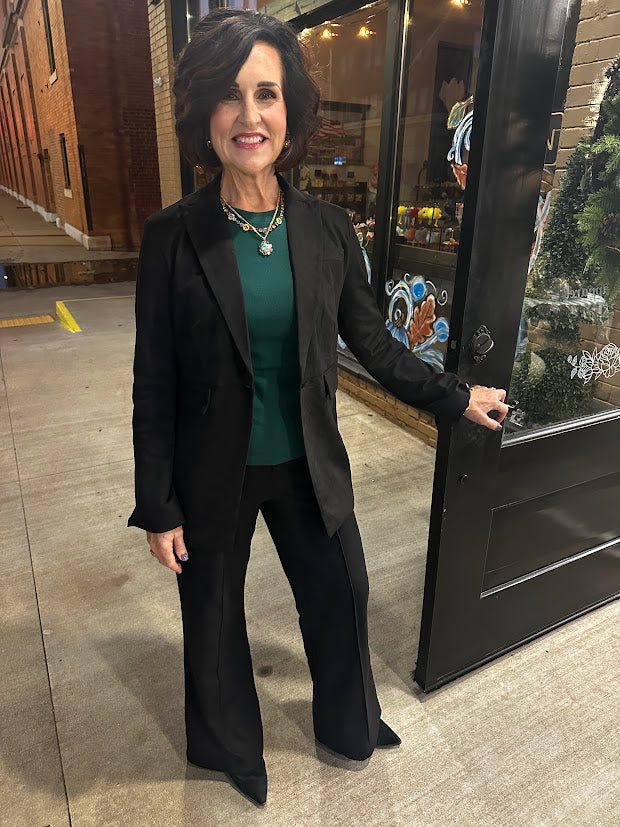 Black Suede Blazer
