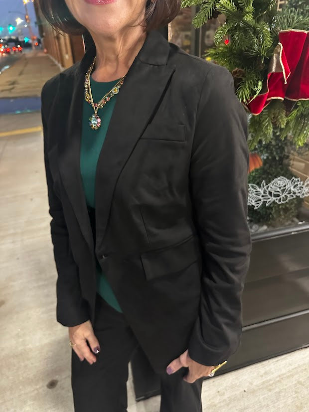 Black Suede Blazer