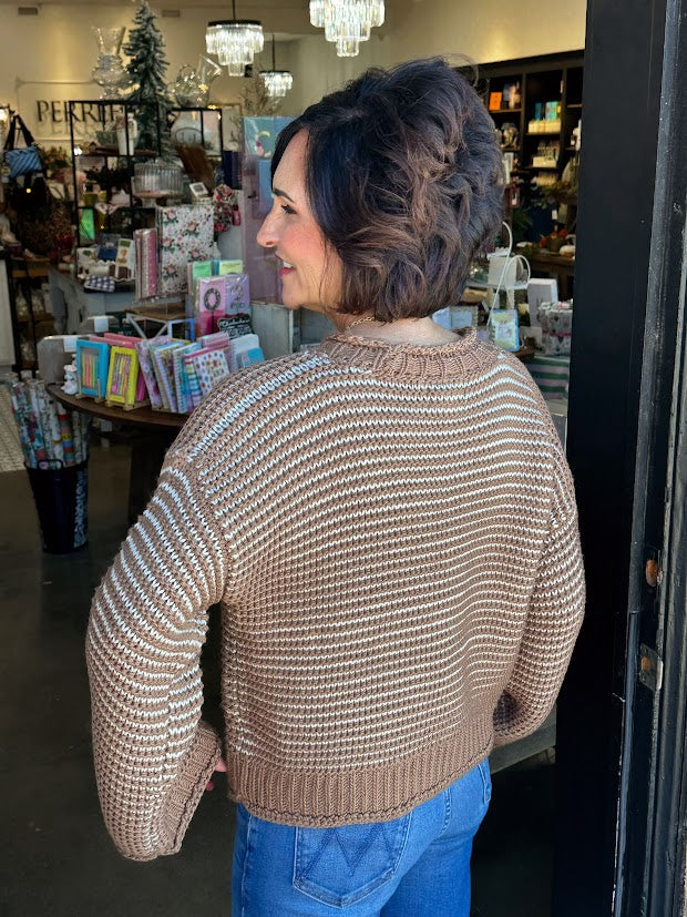 
                      
                        Dear John Mocha Stripe Sweater
                      
                    