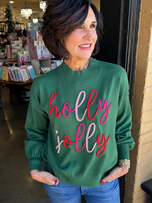 Holly Jolly Mock Neck Sweater (Pre-Order)