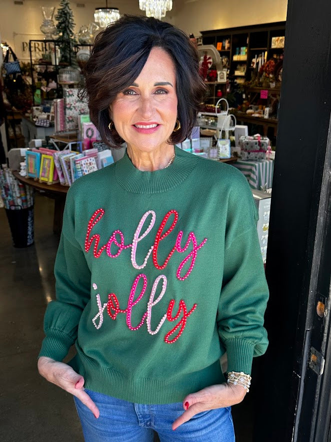 Holly Jolly Mock Neck Sweater (Pre-Order)