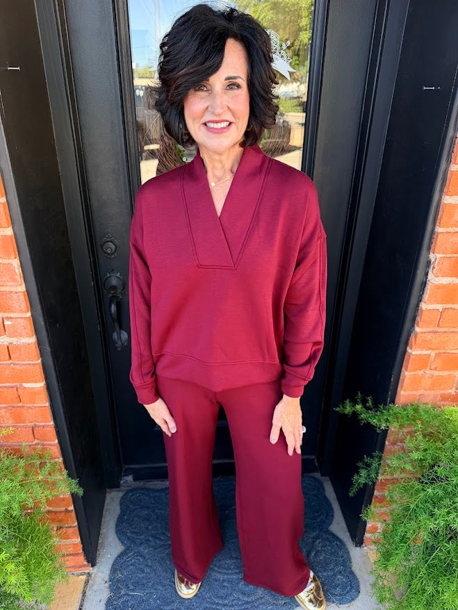 Spanx Vino V Neck Sweatshirt