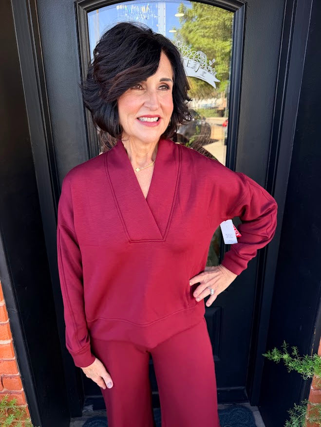 Spanx Vino V Neck Sweatshirt