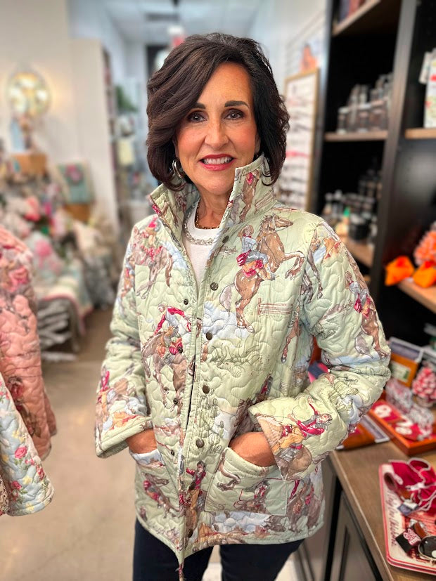 
                      
                        Ida Mae Birdie Quilted Snap Jacket
                      
                    