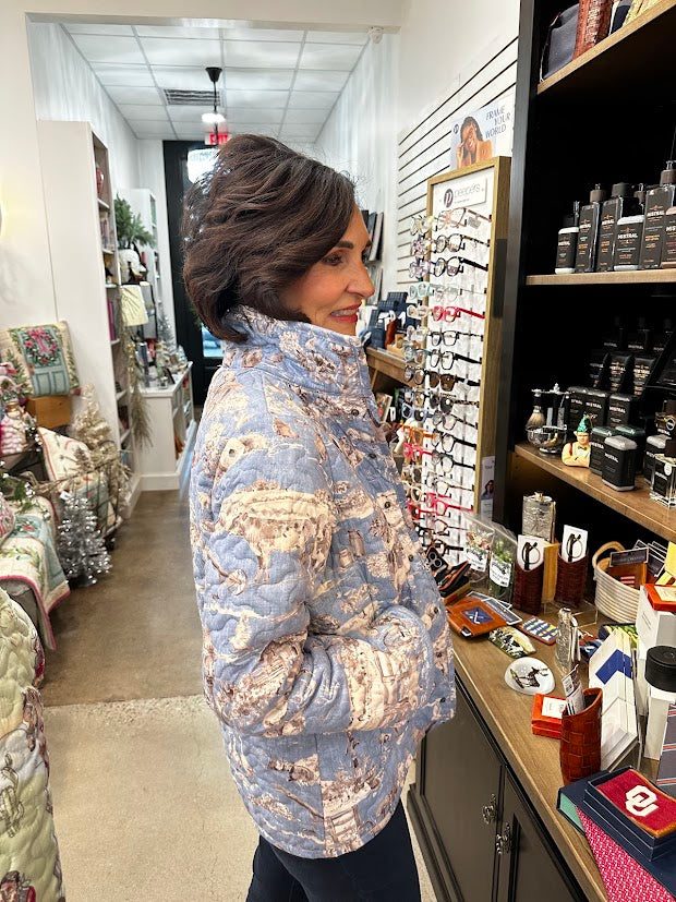 
                      
                        Ida Mae Aledo Chambray Quilted Snap Jacket
                      
                    