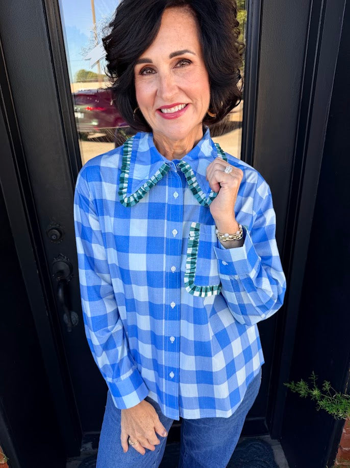 Bluebell Picnic Button-Up Shirt
