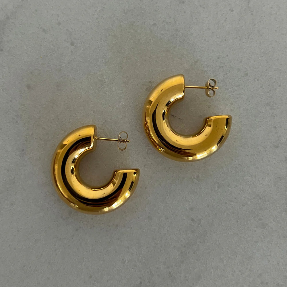 Chunky Gold Hoop Earring