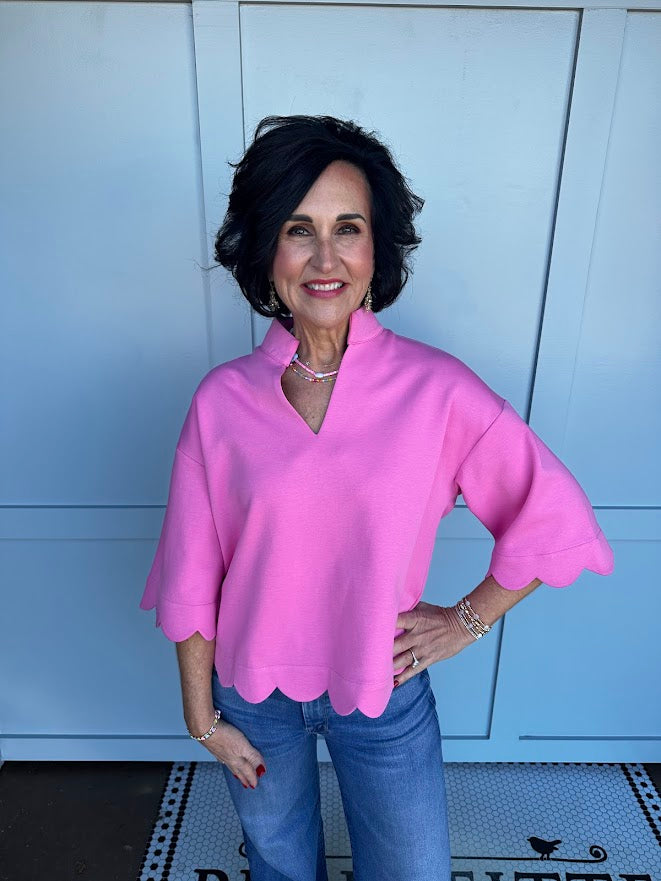 Sophia Scalloped Top