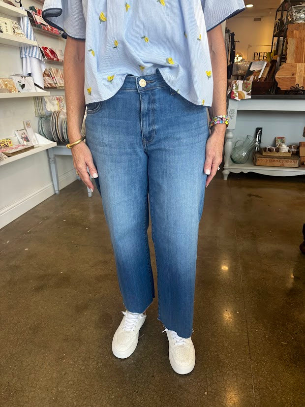 KUT Charlotte High Rise Wide Leg Jeans