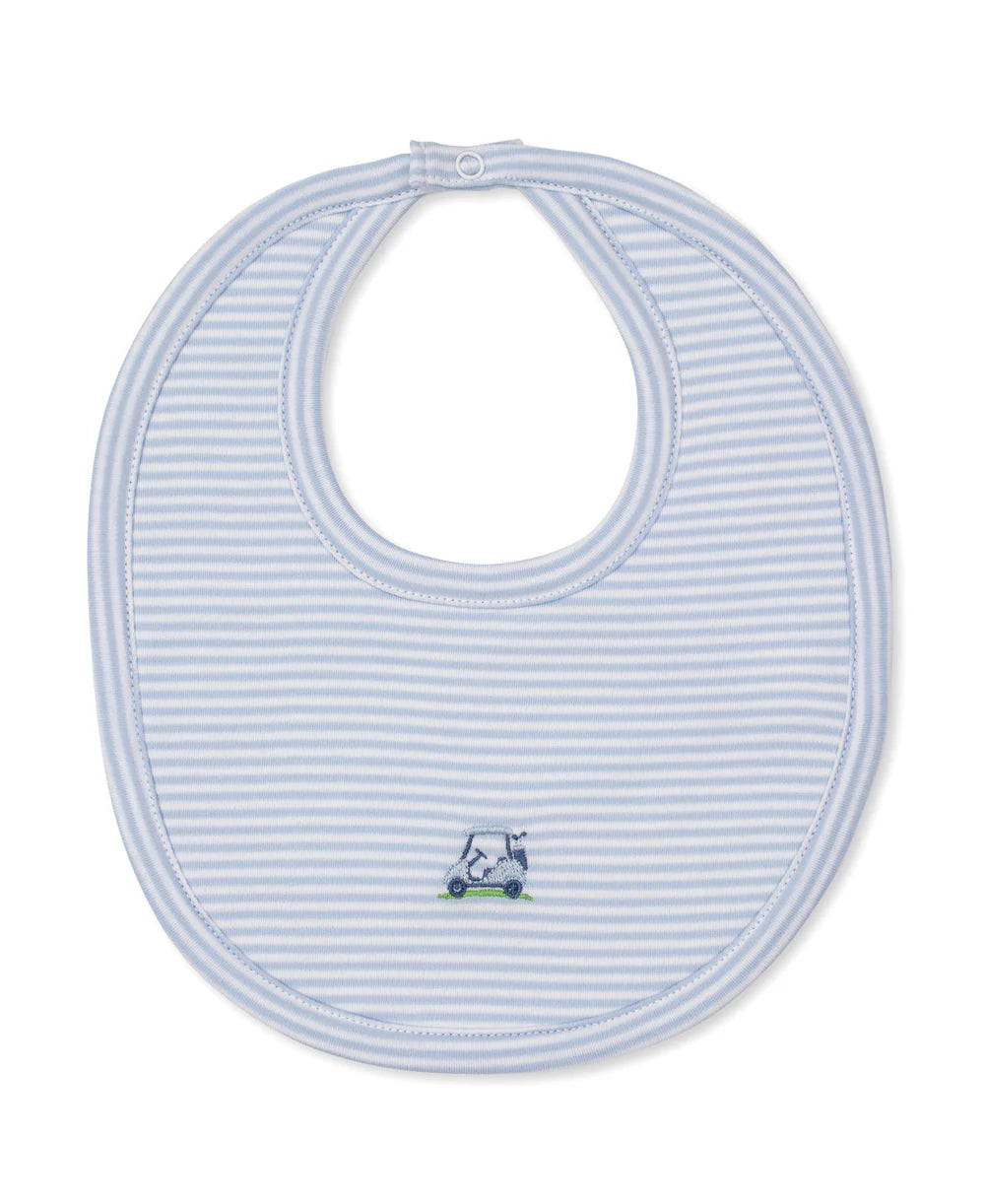 Golf Championship Embroidered Blue Stripe Bib