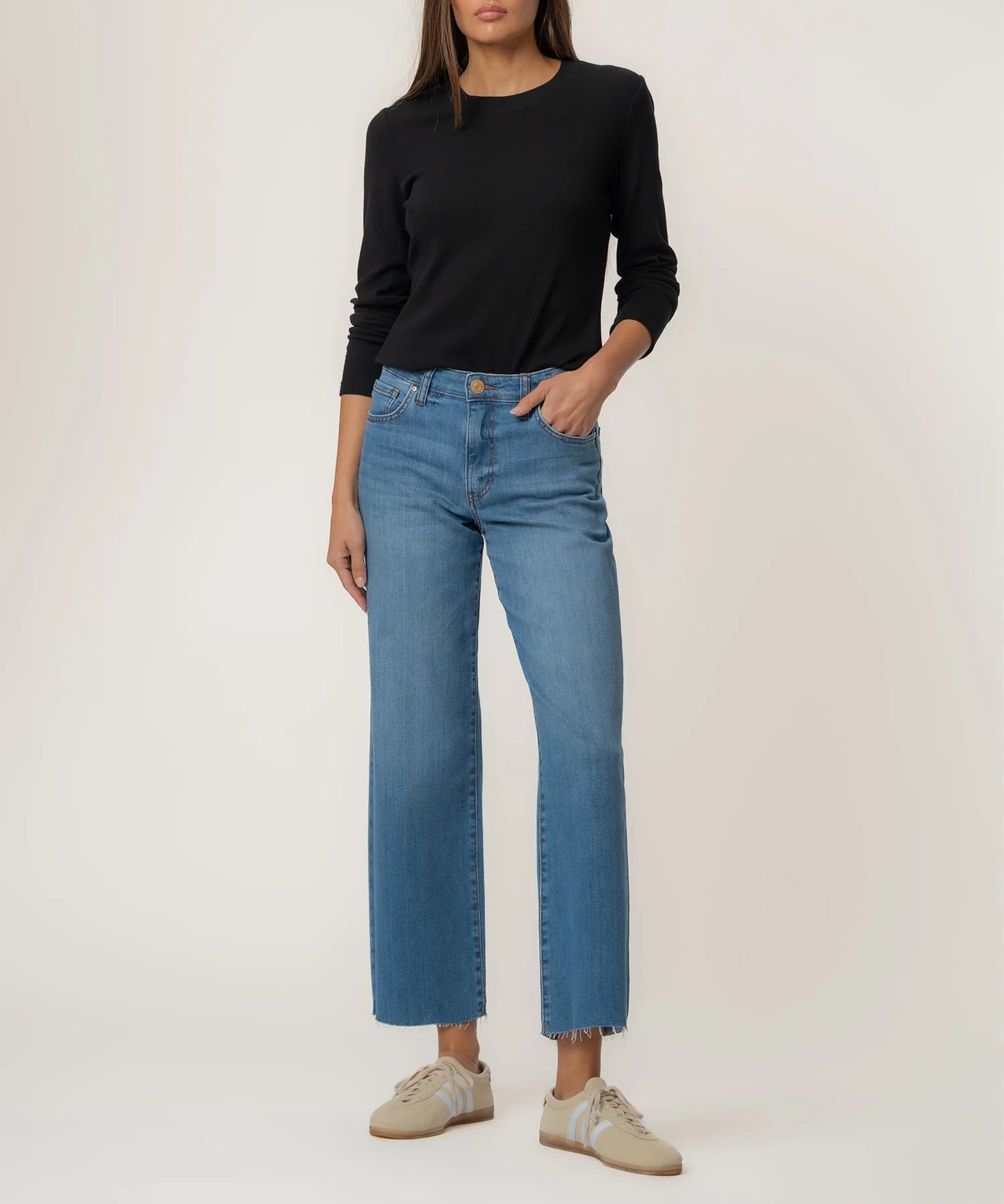KUT Charlotte High Rise Wide Leg Jeans