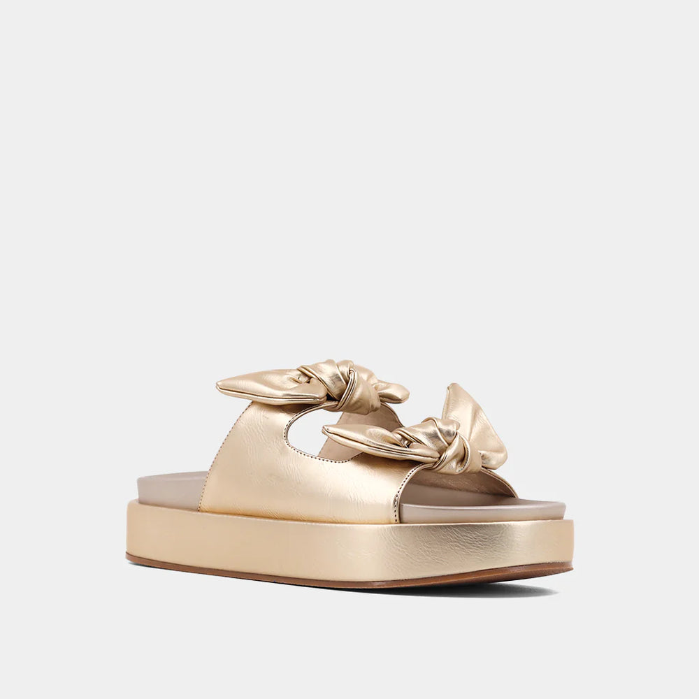 
                      
                        Gold KIKI Bow Sandal
                      
                    