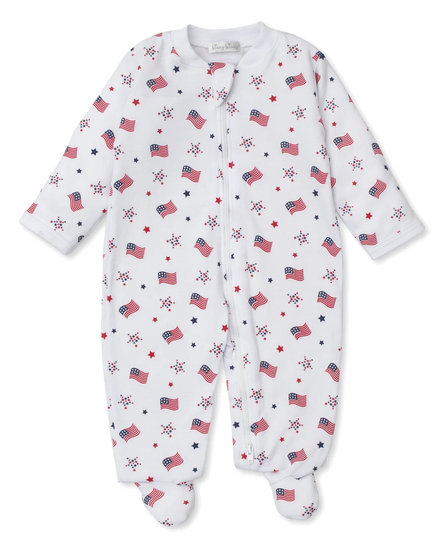 Star Spangled Freedom Zippered Footie 0-3M