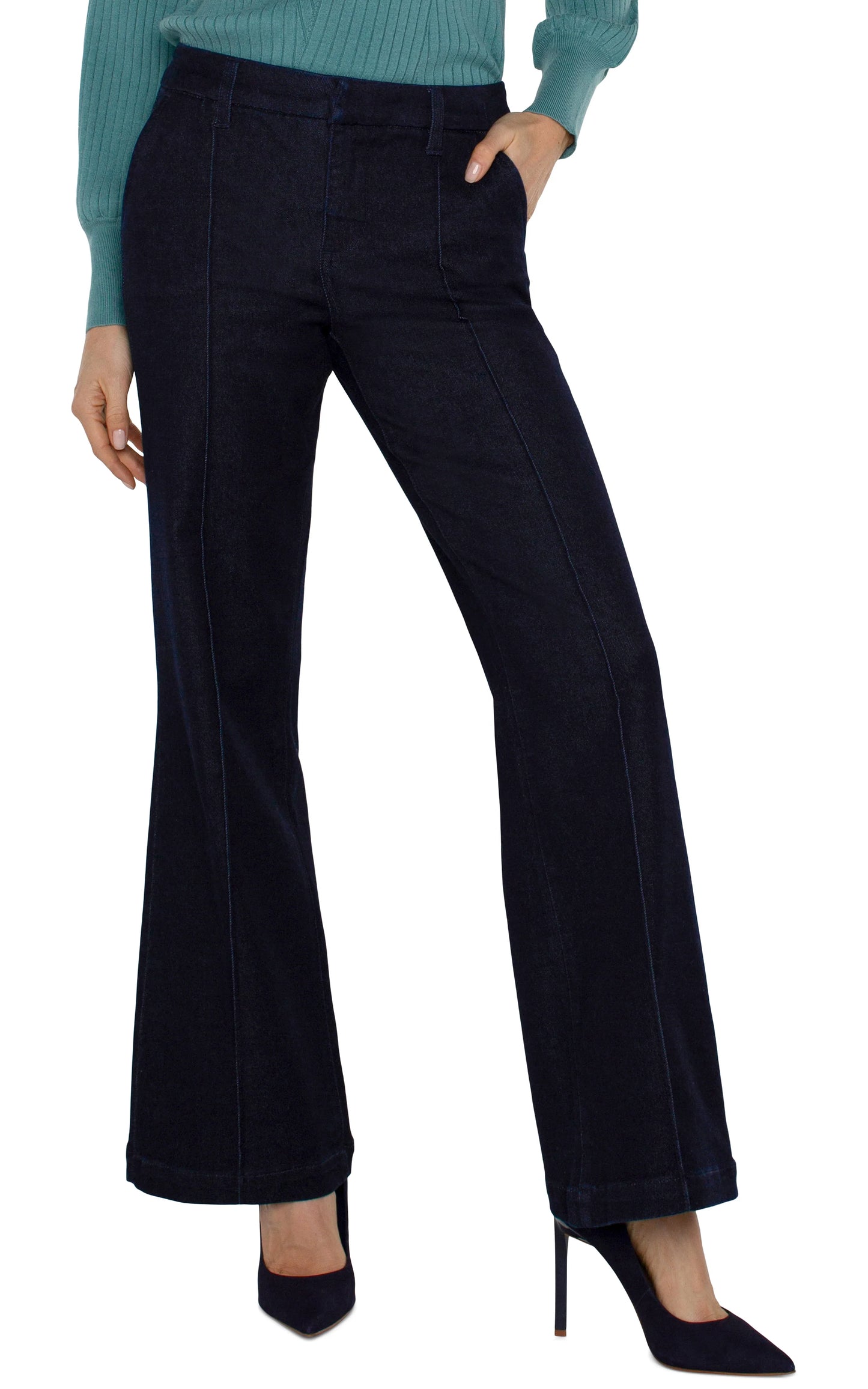 Trouser With Pintuck Seam