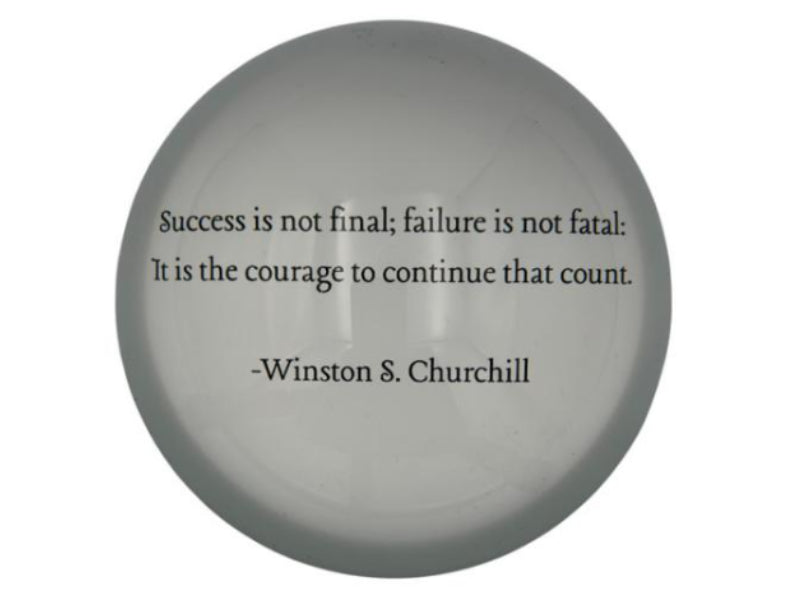 Winston Churchill Quote Paperweight