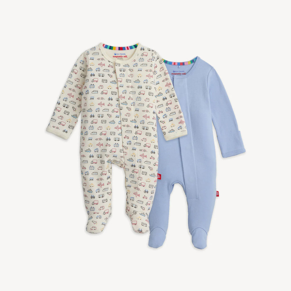 Travel and Blue Footie Bundle 3-6mths