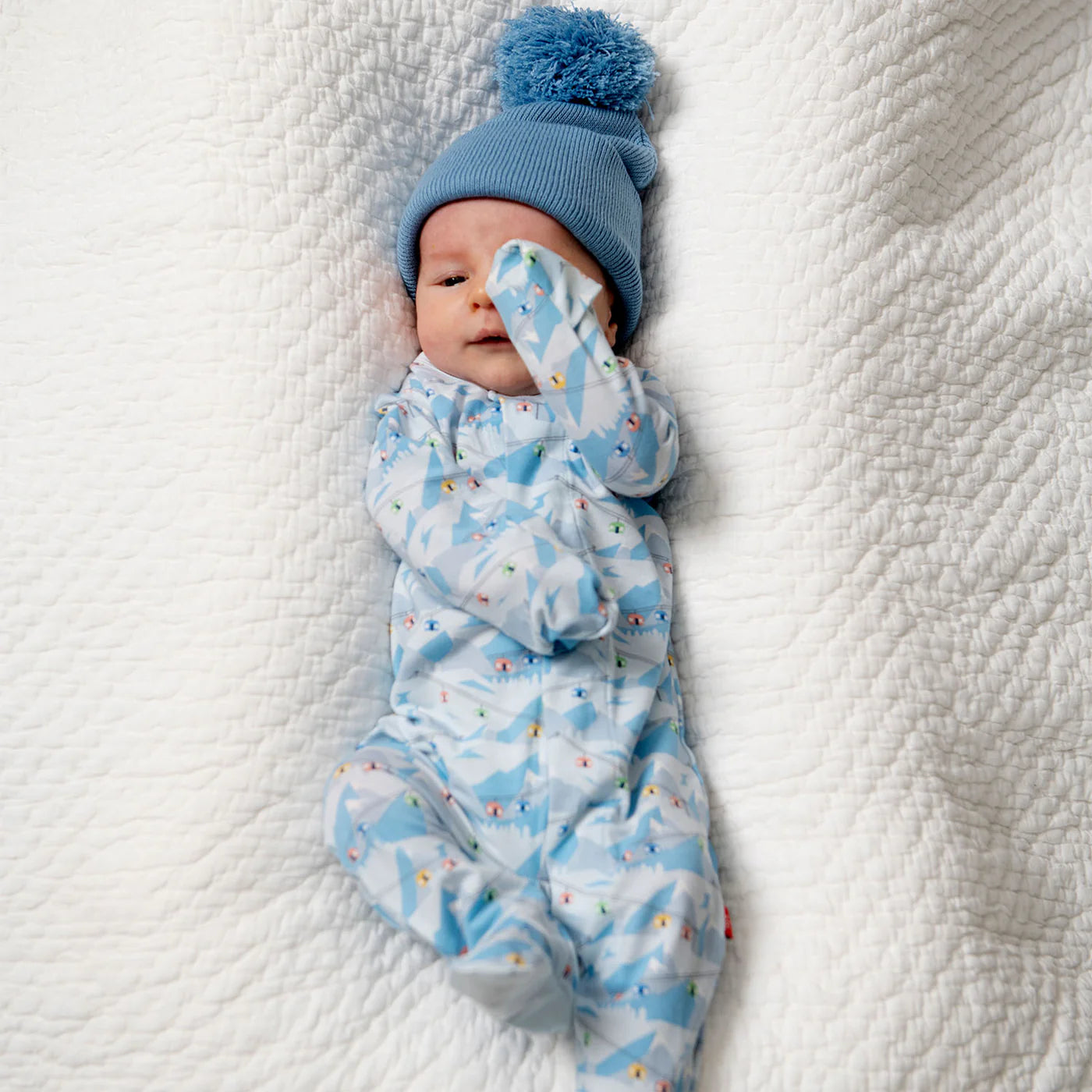 Blue Apres Chic Footie 3-6m